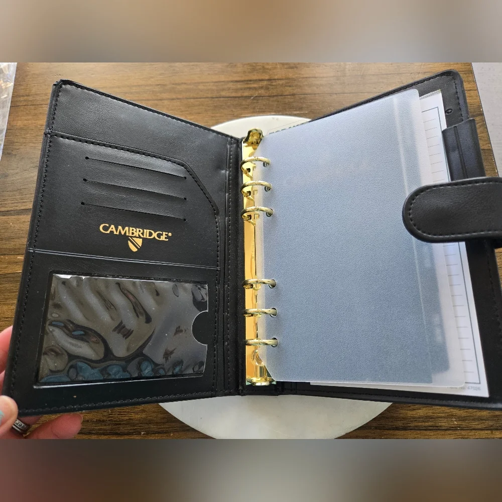 Vintage Cambridge Black Binder Planner Cover